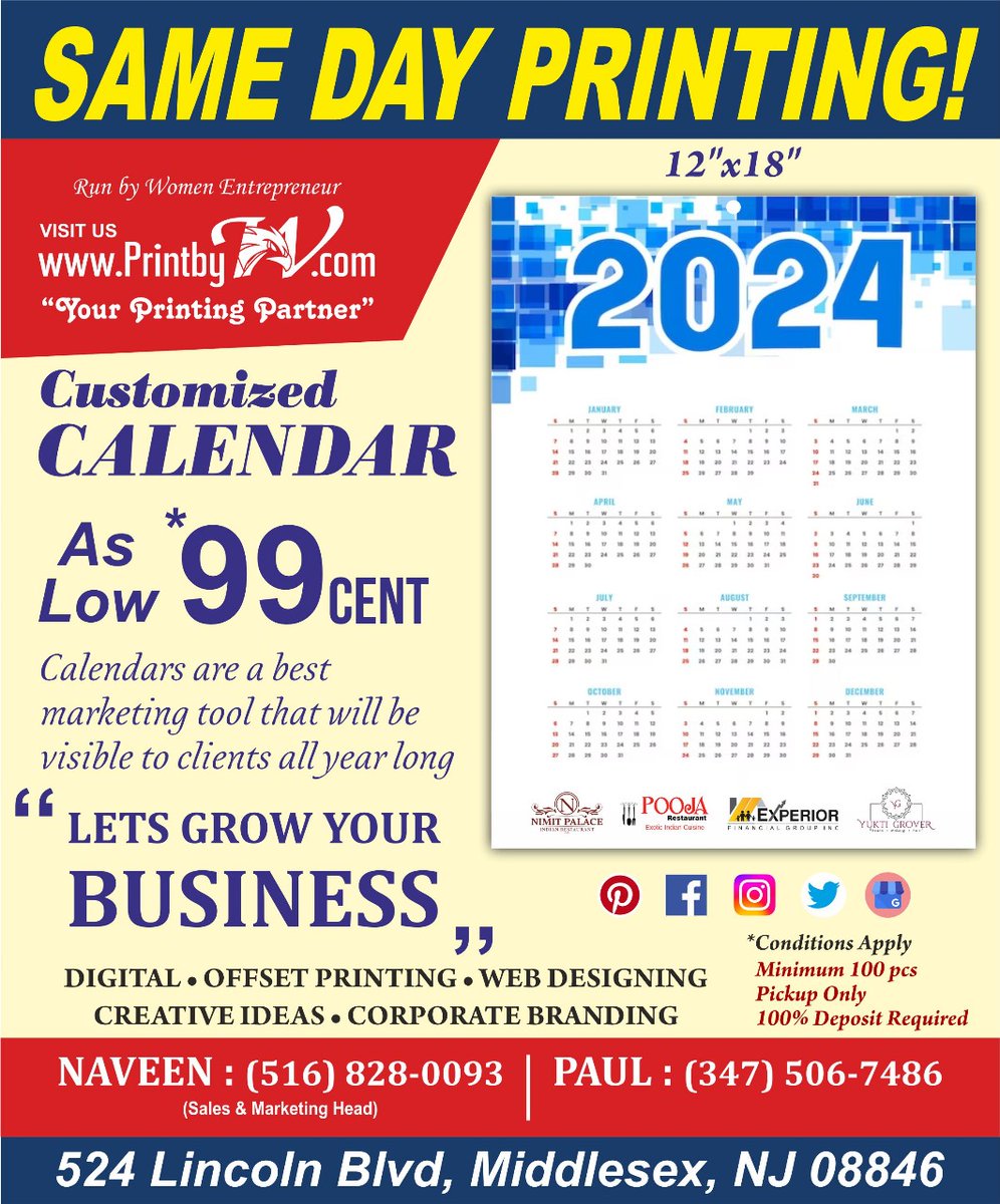 printbyw's tweet photo. Elevate your brand daily! Same-day customized calendars for business growth. 📆✨ 
.
Get More Information Visit Us
https://t.co/urGU4R9RFH
.
.
Tags
#GrowWithPrint #SameDayPrinting #PrintedMagic #BusinessCards #Flyers #essentials #printbyw #printandgraph #newyork #us https://t.co/o48D3R8YhL