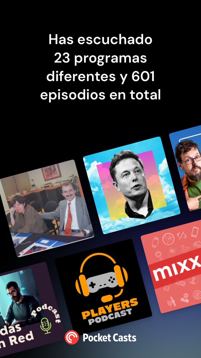 keyo365's tweet photo. Este año escuché 23 pódcast diferentes y 601 episodios. #pocketcasts #playback2023 https://t.co/663ROHV6yF https://t.co/5m1UDuuyje