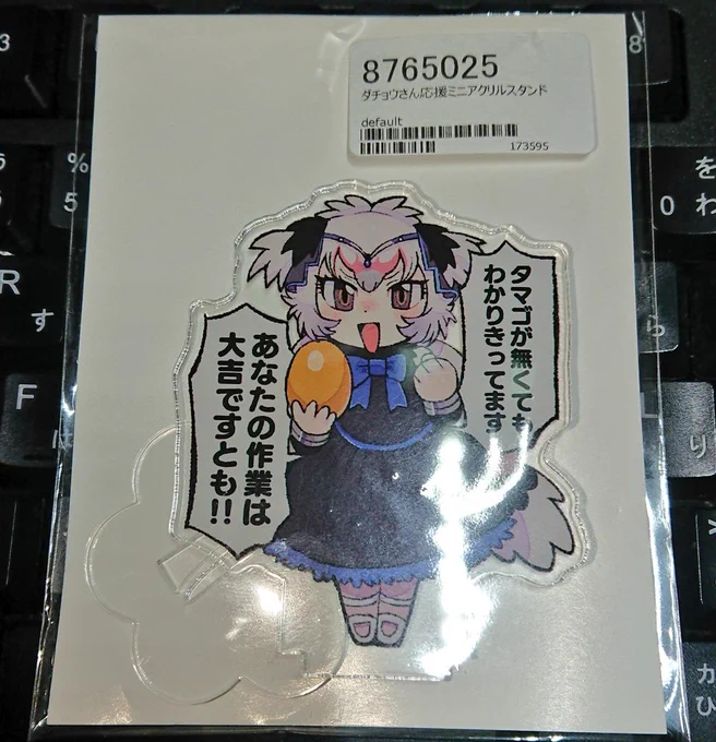 五十嵐はづきさんのダチョウさんが届きました(届いてました)  アクキーにあれだけの梱包材を使うのはさておき、家族が受け取った後何故か風呂場の棚の上に置いていたのが印象的でした(何故?)