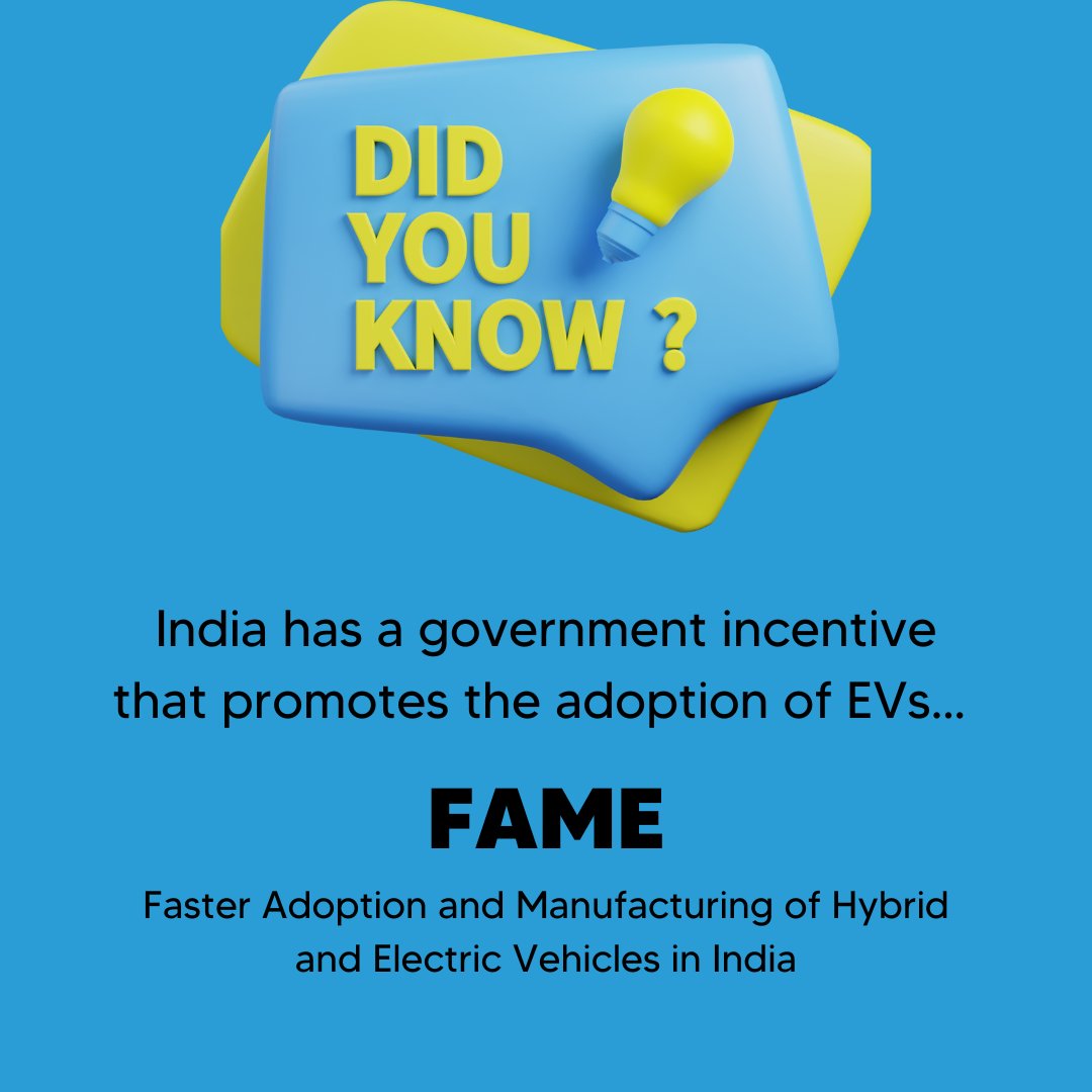 BLiveEVStore's tweet photo. The scheme incentivizes #electric vehicle purchases with financial subsidies for 2-wheelers, 3-wheelers, 4-wheelers, buses, and charging stations. It focuses on technological development, generating demand, piloting projects, and building charging infrastructure.
#Sustainability https://t.co/aQHuxkedH2