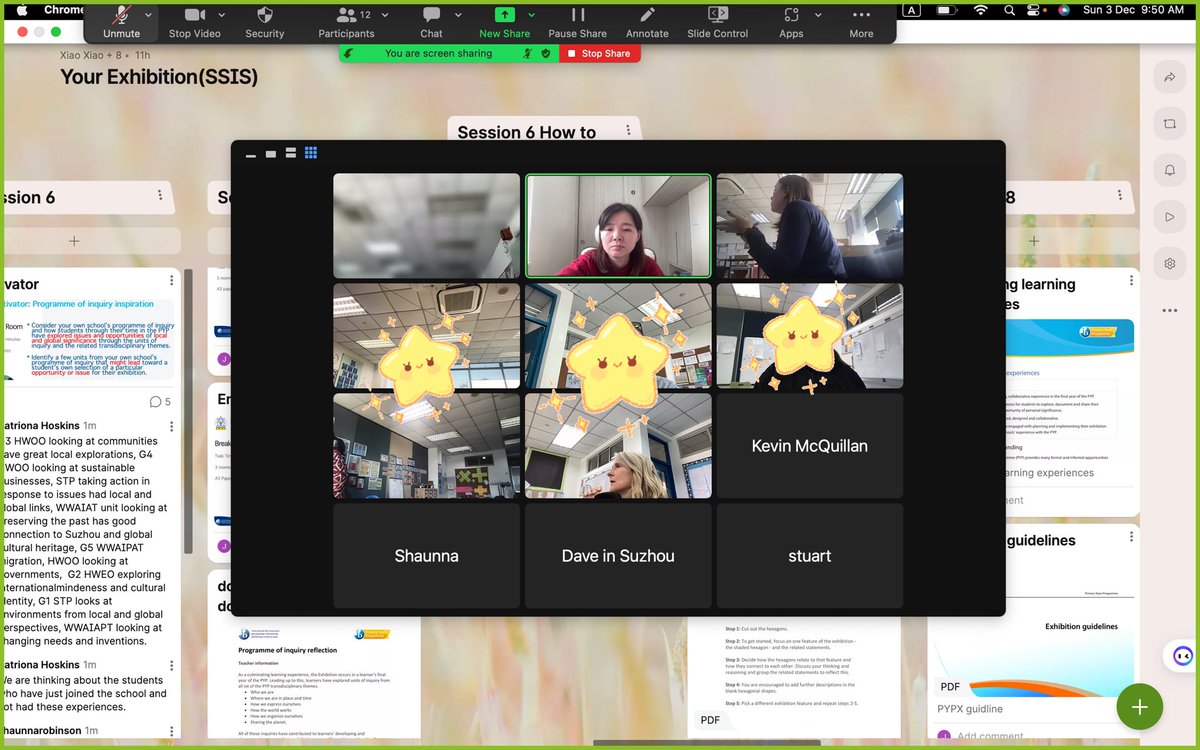 JulieXiao2's tweet image. I facilitated a virtual #IBAP workshop on #YourExhibition for #SSIS. The collaborative atmosphere was conducive to the development of innovative approaches and strategies. Furthermore, the workshop was marked by a high level of open-mindedness among all participants.
