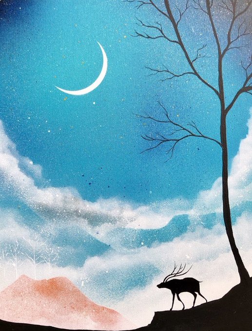 「枯れ木 月」のTwitter画像/イラスト(新着)