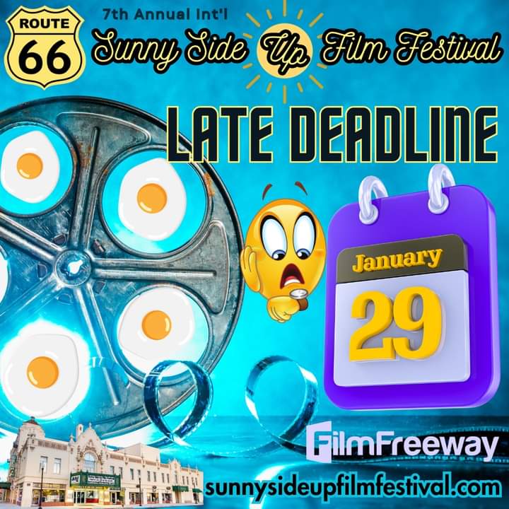 LATE DEADLINE for all submission categories is Jan 29th!! #SSUFF #miamioklahoma #filmfestival #Oklahoma #filmfest #route66 Submit at filmfreeway.com/SunnySideUpFil… at iconic Coleman Theatre Mar 22-24 2024! #filmfreeway #callforentries #callforsubmissions #Missouri #Kansas #Arkansas