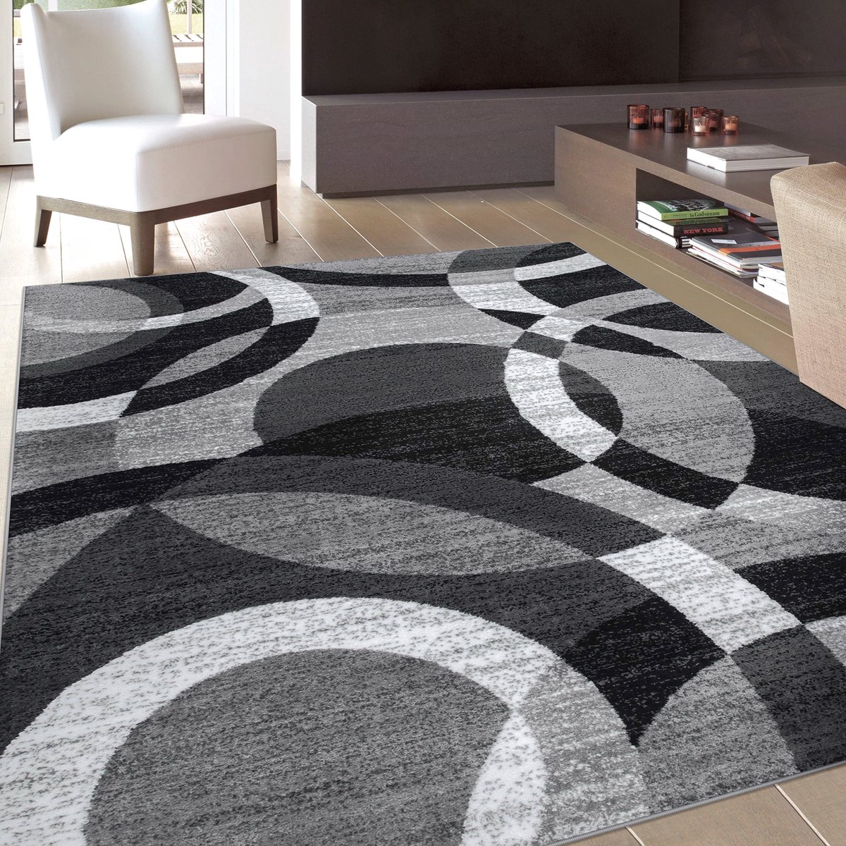 Rugshop Contemporary Abstract Circles Perfect for high Traffic Areas of Your Living Room,Bedroom,Home Office,Kitchen Easy Cleaning Area Rug 5'3'' x 7'3'' Gray

 Rating ⭐ : 4.6
 Check Amazon price >> 🔗 : amzn.to/3B32AgD