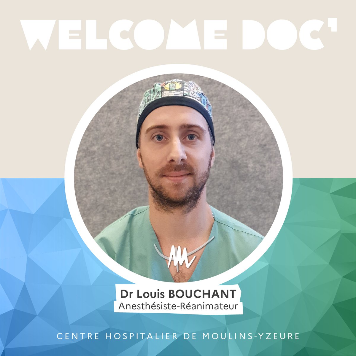 #WelcomeDoc Le @CHMOULINSYZEURE est heureux de vous informer de la prise de fonctions du Dr Louis BOUCHANT, anesthésiste-réanimateur. 🤝 Nous lui souhaitons la #bienvenue au sein de nos équipes.