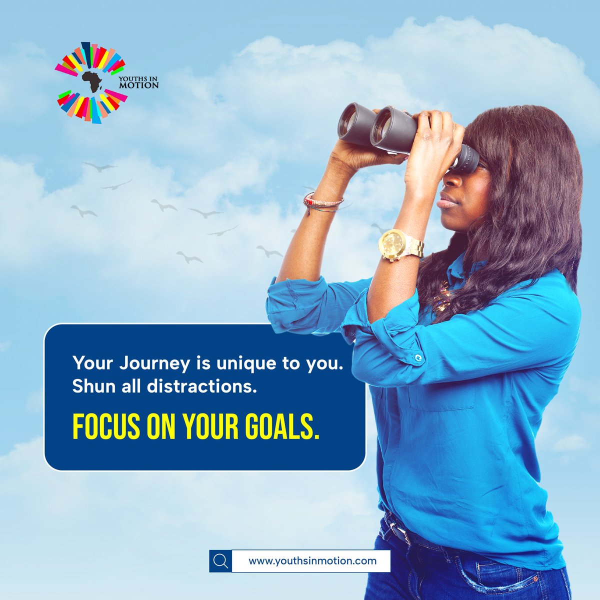 In a world of many distractions, pursue your goals with unwavering focus as you embrace your unique journey. Remember: Your path, your responsibility. #YIM #mondaymotivation