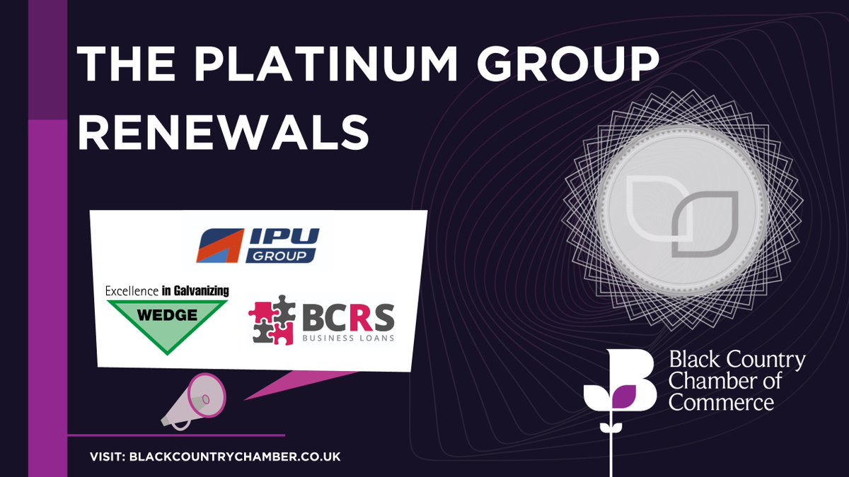 Delighted to announce that Platinum members <a href="/IPUGroup/">IPU Group</a>, @Wedgegalv and <a href="/B_C_R_S/">BCRS Business Loans</a> have recently renewed their membership with us. Thank you for your support over the years. 

Find out more about becoming a Platinum member 
➡️ loom.ly/9UBC_3o 

#businessisdonebettertogether