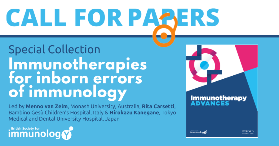 IMTadvances's tweet photo. Calling #BSICIPN23 attendees! Submit your latest research on #immunotherapies for #InbornErrors of immunity 🧬

Our upcoming collection will explore the identification of immune pathways &amp; novel therapeutics to provide targeted treatment for #IEI👉https://t.co/SoYDY9XMPn https://t.co/g4clYSOOi1