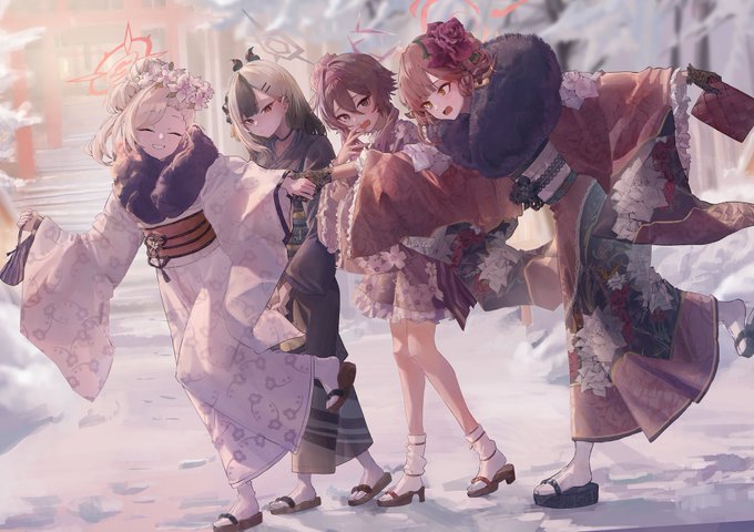 「着物 雪」のTwitter画像/イラスト(人気順)