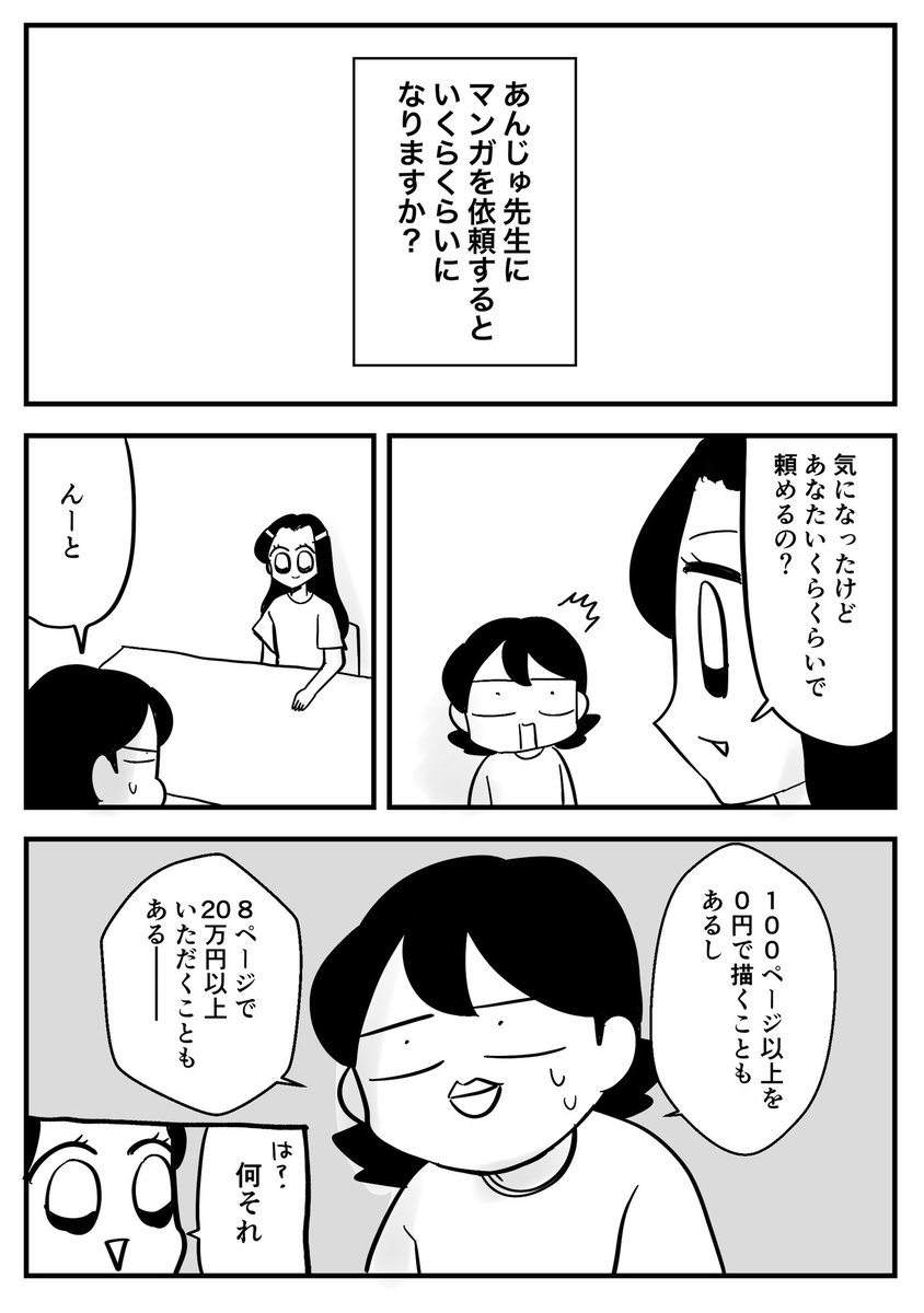 質問!
あんじゅ先生にマンガ原稿を依頼したらいくらくらいかかりますか?

1/2 