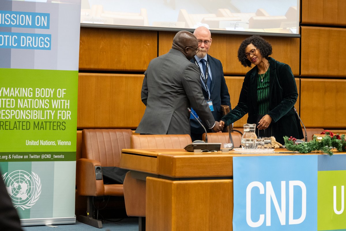 #CND66 thematic discussions kick off with welcoming remarks by Amb. Miguel Camilo Ruiz Blanco <a href="/CancilleriaCol/">Cancillería Colombia</a>, Jean-Luc Lemahieu delivering a statement on behalf of UNODC Executive Director <a href="/GhadaFathiWaly/">Ghada Fathi Waly</a>, and Director of WHO <a href="/DrTedros/">Tedros Adhanom Ghebreyesus</a>.