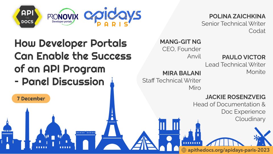 APItheDocs's tweet image. There are many perspectives to consider when gauging #API program success.
On December 7th, we're analyzing the impact of a positive #developerexperience, community engagement, and the continuous evolution of #developerportals.
Claim your free ticket ow.ly/v2Ui50QeWih