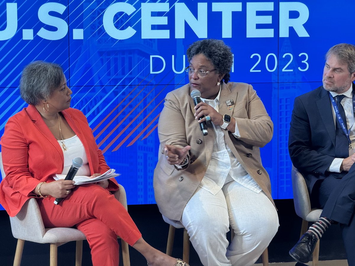 Mia Amor Mottley (@miaamormottley) on Twitter photo It was a pleasure joining Alexia Latortue, Assistant Secretary of the US Treasury, James Scriven <a href="/JamesPScriven/">James P. Scriven</a>, CEO of IDB Invest <a href="/BIDInvest/">BID Invest - IDB Invest</a> and Hong Paterson, CFO of GCF at the US Treasury’s event entitled, “Small Islands, Big Challenges” at #COP28 Dubai. It was a pleasure joining Alexia Latortue, Assistant Secretary of the US Treasury, James Scriven <a href="/JamesPScriven/">James P. Scriven</a>, CEO of IDB Invest <a href="/BIDInvest/">BID Invest - IDB Invest</a> and Hong Paterson, CFO of GCF at the US Treasury’s event entitled, “Small Islands, Big Challenges” at #COP28 Dubai.