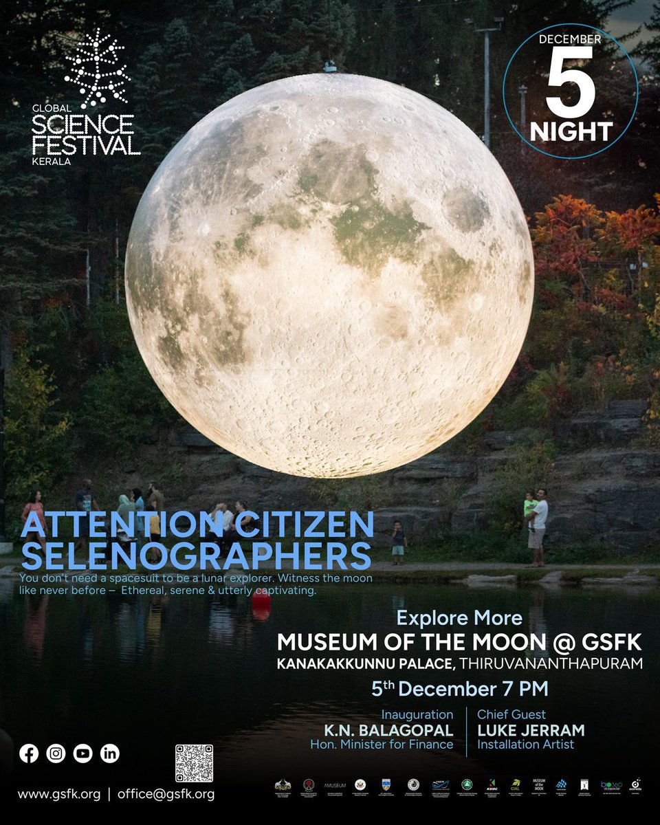 radiomango's tweet photo. Explore science's wonders at the Global Science Festival Kerala, where the Museum of the Moon adds a cosmic touch! 🌕🔍 #ScienceWonder #GlobalScienceFest #GSKF #MuseumOfTheMoon https://t.co/Jkrj4eLLJk