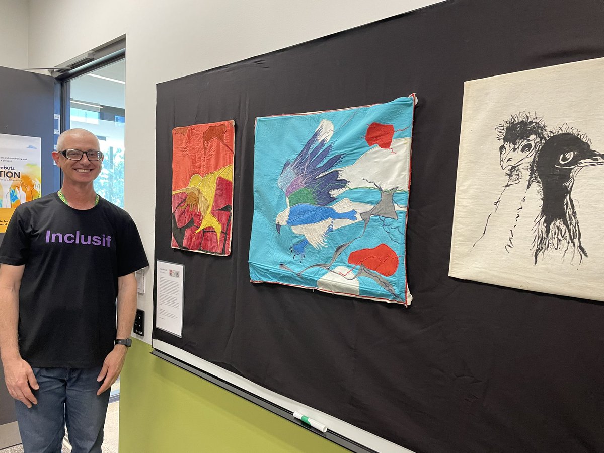 MartinRaffaele4's tweet photo. Participating in the an art exhibition celebrating International Day of People with Disabilities @Sydney_Uni with the pieces focusing on living with a #Neurodiversity, focusing on #goals &amp; #support https://t.co/nKhyxDDRYd