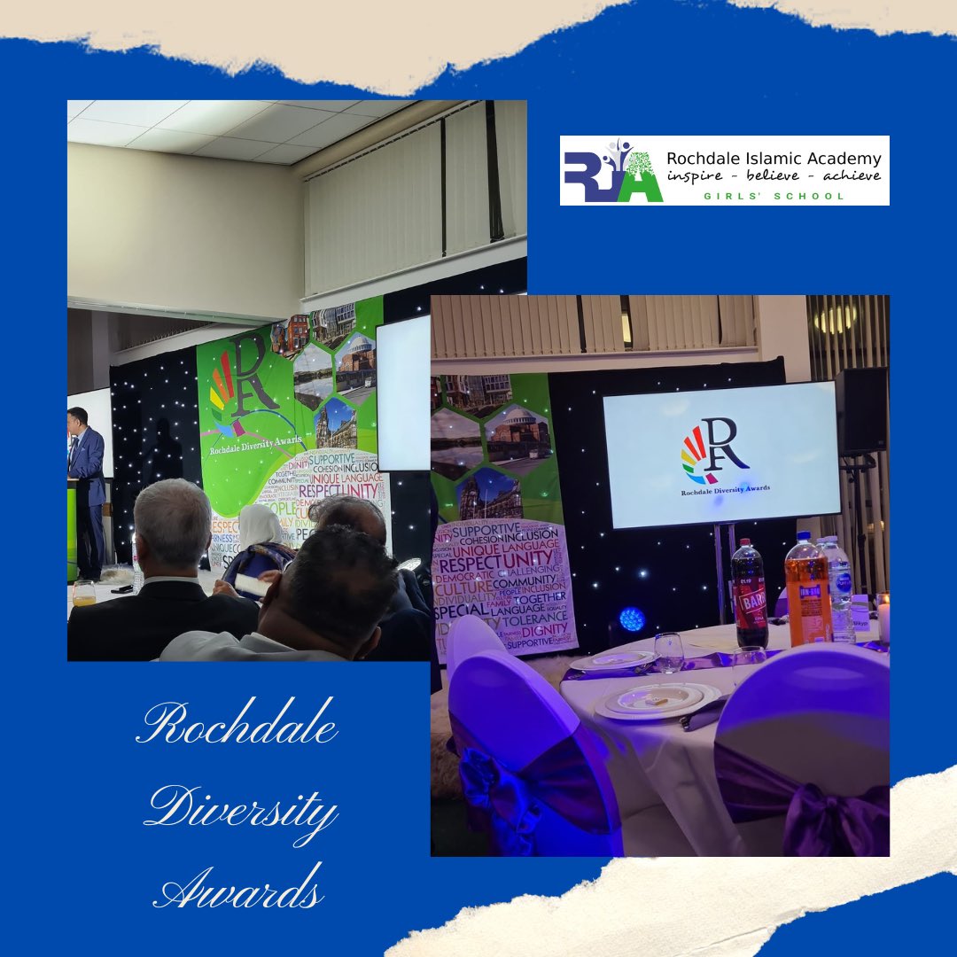 RIA_GirlsSchool's tweet photo. Rochdale Islamic Academy would like to sincerely thank @kyp_rochdale for inviting us to the Rochdale
Diversity Awards Evening 2023. 

It was a pleasure to be part of the awards evening and to reach the finals.

Congratulations to the winners of the Education and Learning Awards. https://t.co/ioclb8KMlH