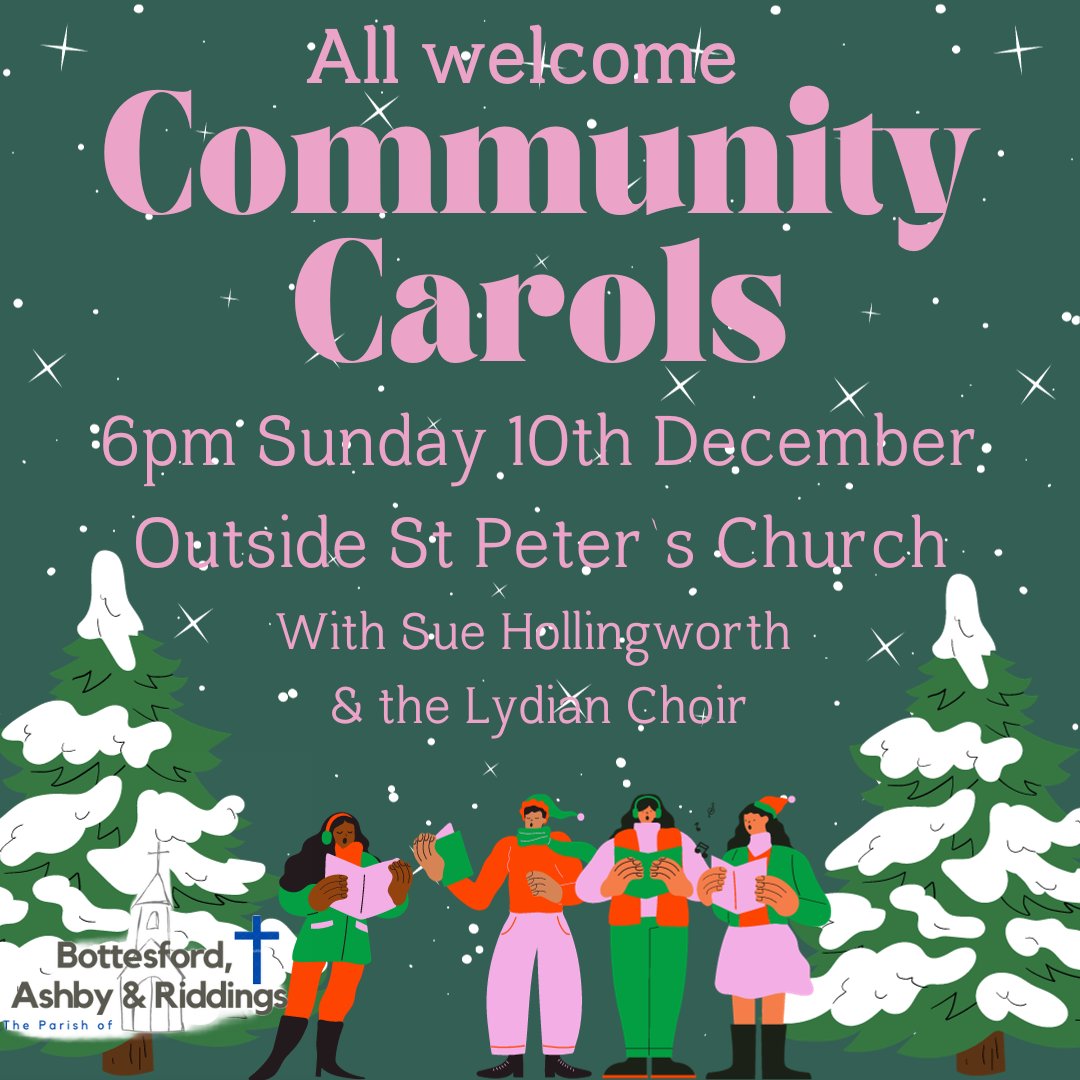 parishBARchurch's tweet image. Join in with Community Carols this Sunday. We&apos;re looking forward to being led by Sue and the Lydians. Just pop along to St Peter&apos;s in Bottesford.