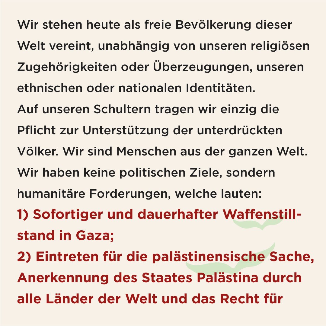 worldwideintifa's tweet photo. 2- Die erste Aussage.

Wer wir sind? Wir sind Du!

#ceasefire
#SaveGaza
#FreePalestine
#worldwideintifada https://t.co/IgG4cIM50Y