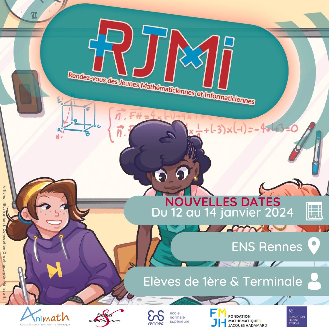 🚨 Nouvelles dates #RJMI L'@ENSRennes t'invite à passer un week-end dans son école du 12 au 14 janvier 2024 ! 👩‍🎓Tu es #lycéenne et intéressée par les #maths et/ou l’#informatique alors inscris-toi vite à ce rendez-vous 🔗 Infos et inscriptions juste ici : filles-et-maths.fr/evenements/rjm…