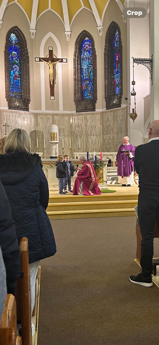 Teddy &amp; Bobby lighting the first candle of Advnet at church yesterday 🕯️🙏🏼 <a href="/teresaoflisieux/">St Teresa of Lisieux Catholic Primary Academy</a>