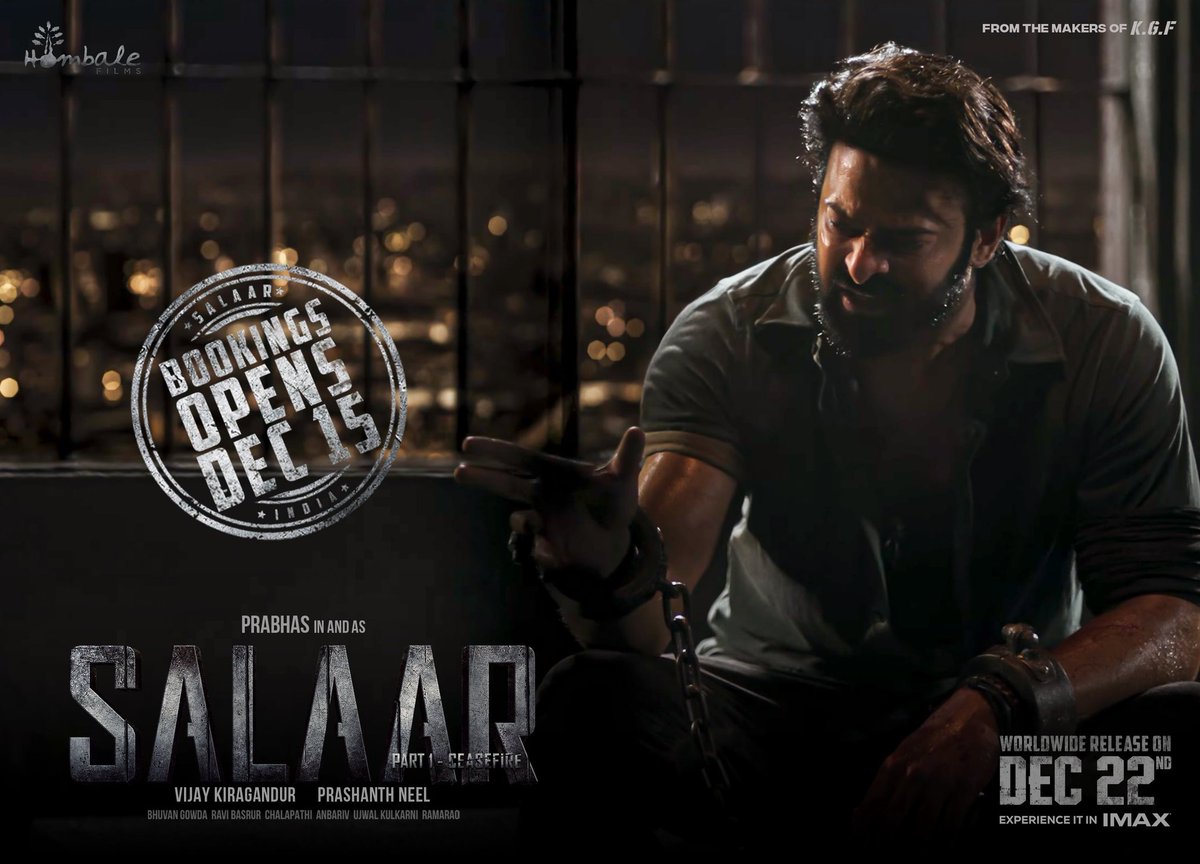 MalayalamReview's tweet photo. #Salaar Kerala More fans shows getting added ~ Regular Shows advance bookings will open on 15th December🔥 https://t.co/a4X9P9gHLV