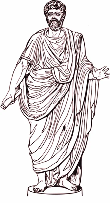ローマの正装であるトガ(toga)の由来はギリシアのヒマティオンの模倣やエトルリア人の衣装の発展形など諸説あるが、後世の人間から考えるとあれだけ重く嵩張る布を体に巻いていたのだからその苦労は大変なものだったのだろう。 (帝政後期には庶民は着なくなり、上流階級が着るのみとなった)