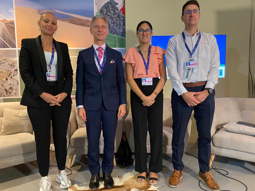 Green_Viewpoint's tweet photo. Thrilling discussion at the sustainable financing panel by RMB Namibia & Capricorn Group, unveiling a roadmap for energy transition success. ππ‘
#COP28
#Sustainability
#ESG
#EnergyTransition
#UniteActDeliver
#NamibiaHouse https://t.co/aC90hwg5z5