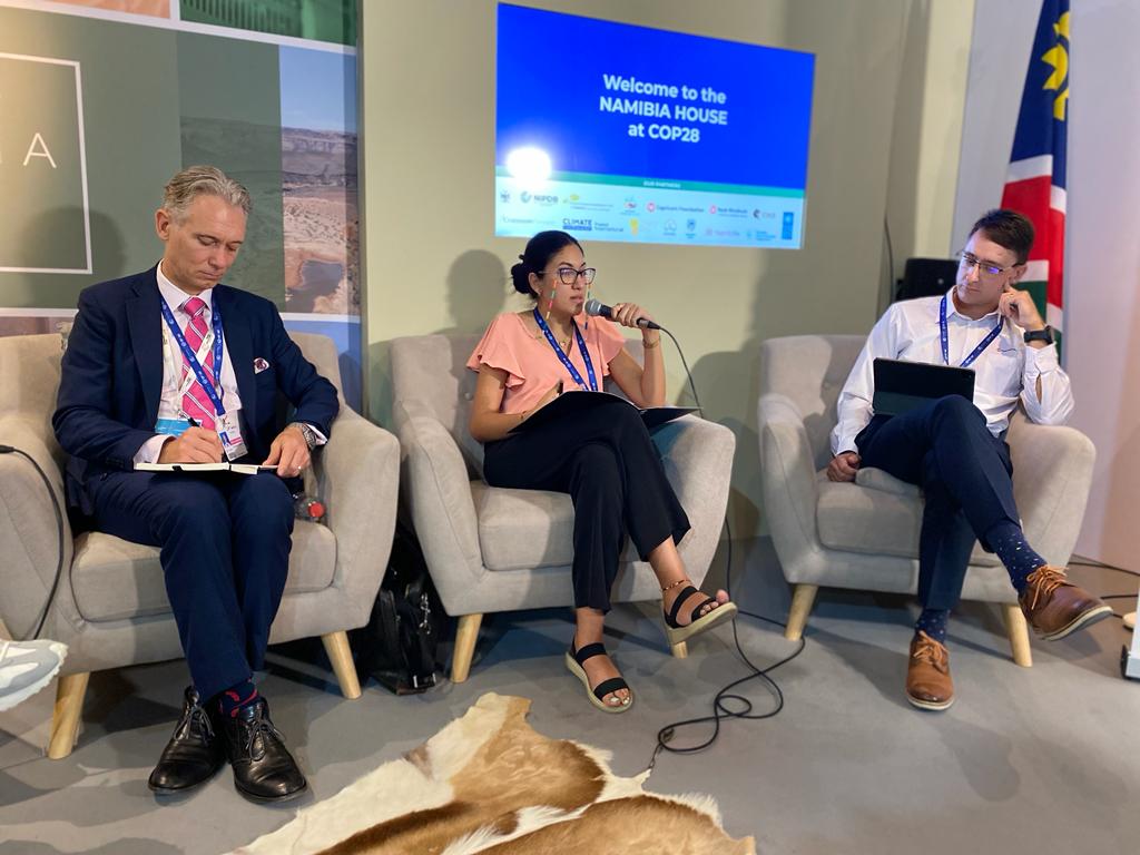Green_Viewpoint's tweet photo. Thrilling discussion at the sustainable financing panel by RMB Namibia & Capricorn Group, unveiling a roadmap for energy transition success. ππ‘
#COP28
#Sustainability
#ESG
#EnergyTransition
#UniteActDeliver
#NamibiaHouse https://t.co/aC90hwg5z5