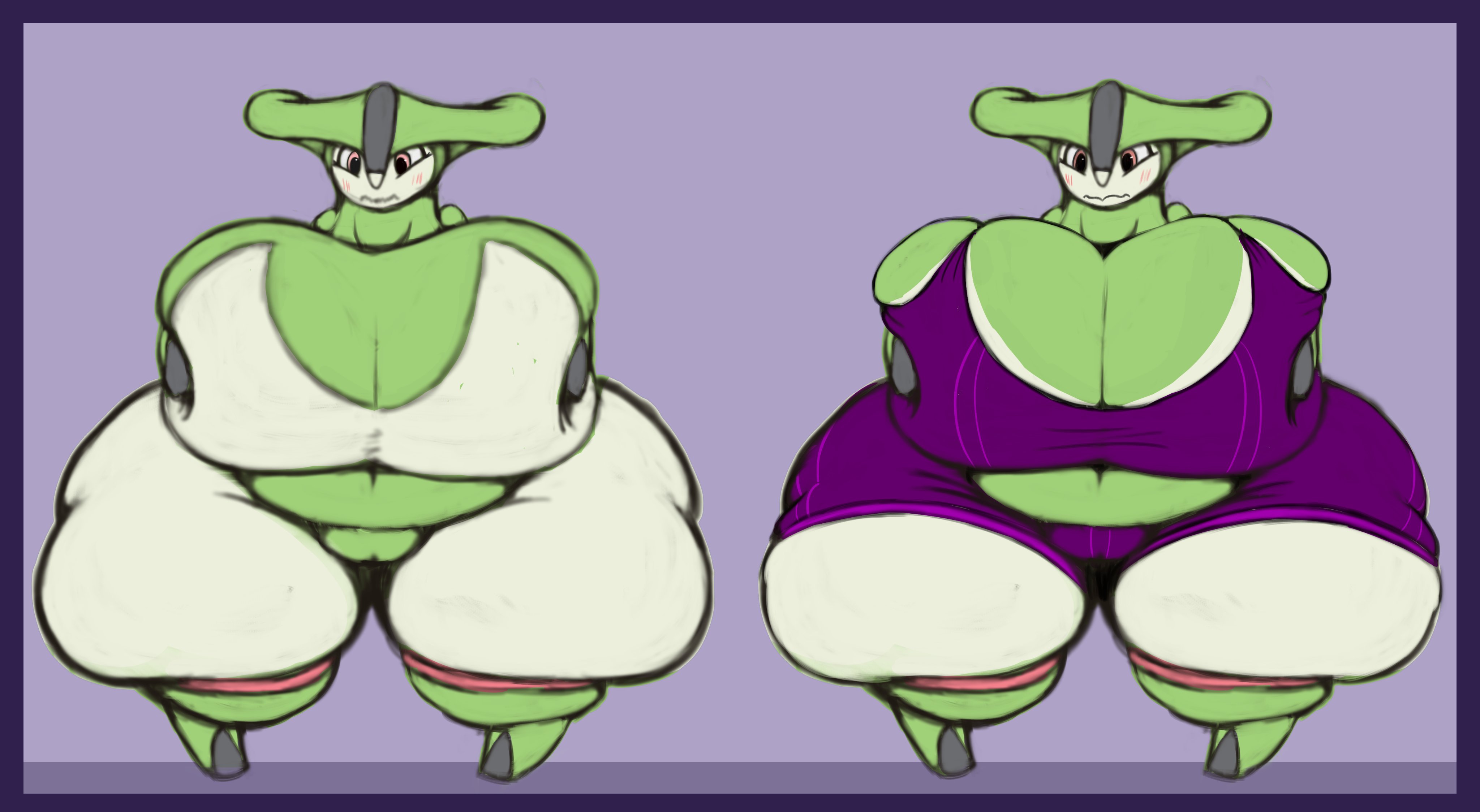 Pohrous on X: Another friend also wanted to see the Virizion in a more  bipedal form with the same monoboob/hyper chest! Don't really know what to  call it!  / X