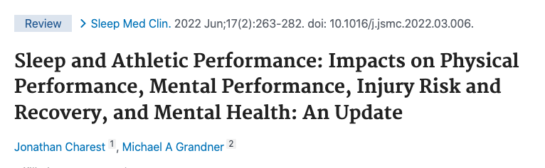 How related are Sleep💤and Athletics Perfonmance🏃

👉Impacts on Mental Performance, Injury Risk and recovery, and Mental Healt #PA_H2023

🔗: pubmed.ncbi.nlm.nih.gov/35659079/