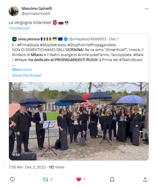 umapess24988053's tweet photo. 3 –  #StopNetrebko #StopPutinistPropagandists #RussiaIsATerroristState
Altre condivisioni nei QUOTES al presente thread. RINGRAZIO TUTTI di cuore per la disponibilità alla diffusione e il sostegno dimostrato nei confronti dell’Ucraina. La vostra sensibilità e la vostra solidarietà vi rendono onore.
@evermoremorena - https://t.co/xhvDUfHWn1
@Lialacor  - https://t.co/ZRSkfAu9q5
@pumi2017 - https://t.co/iOIkoICosO
@spimassimo68 - https://t.co/W6wKK966f4

#StandWithUkraine
3/n >>>