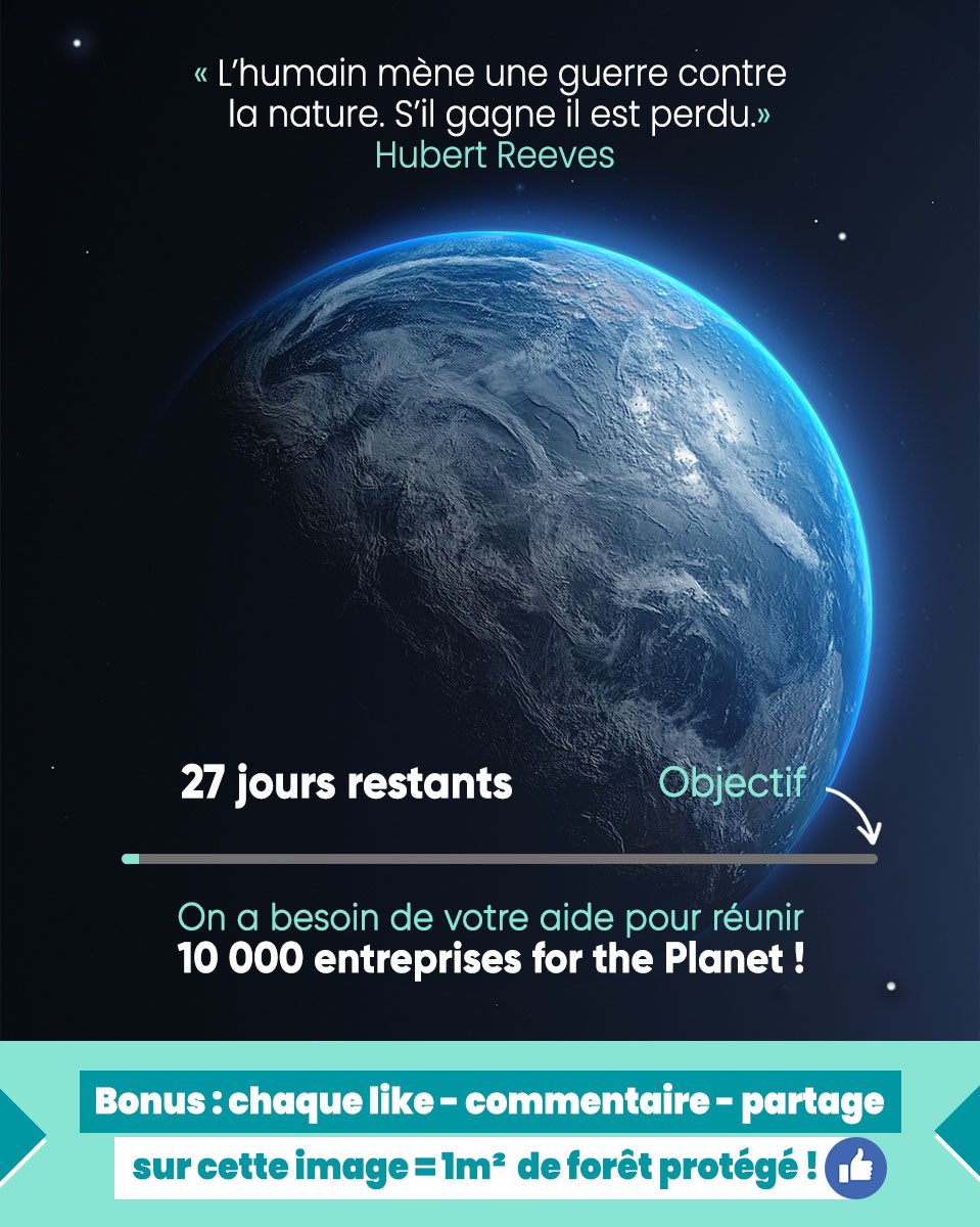 chabannejl's tweet photo. Liker pour protéger 1m2 de forêt #grandecoalition. Team for the Planet (mouvement d’action pour le climat en Europe) a lancé 1 opération hyper ambitieuse : réunir 10000 sociétés pour créer la plus grande coalition d’entreprises pour le climat au monde avant le 31 décembre ! https://t.co/qgSys6jKkO