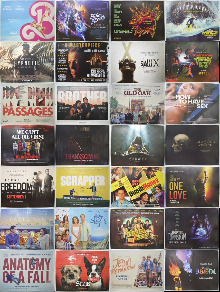 Hi All,
This weeks eBay auction consists of 51 Original Quad Movie Posters all released in 2023.
ends THURSDAY 07th December 2023
AUCTION LINK
ebay.co.uk/sch/pastposter…
#quadposters #movieposters #filmposters #cinemaposters #mancave #moviestills #lobbycards #pastposters