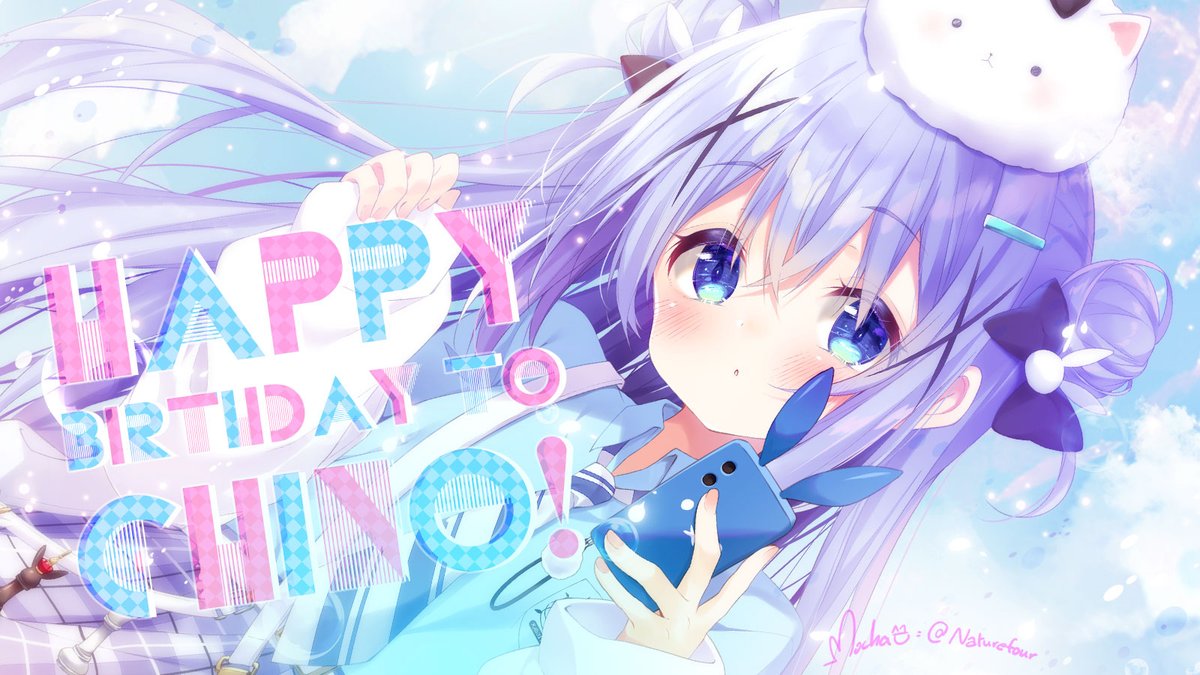 naturefour's tweet photo. チノちゃんお誕生日ーおーめーでーと！💙🌟💙
 #香風智乃生誕祭2023 https://t.co/Y53Kly2Lxf