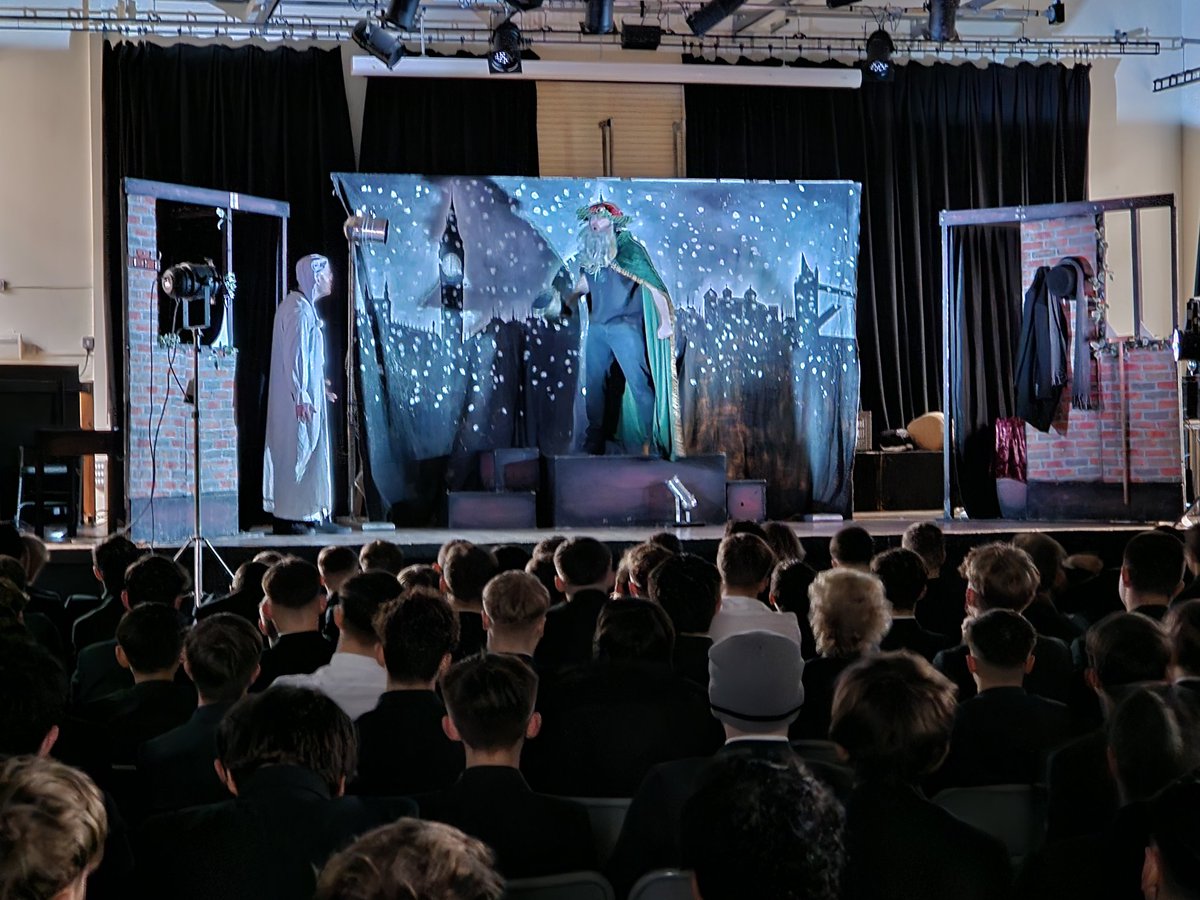Sandbach School English (@sandbacheng) on Twitter photo Year 10 were treated to an excellent in-school performance of the GCSE set text- A Christnas Carol this morning! <a href="/Y9Y10Y11SandSch/">Qualifications Phase (Years 9/10/11)</a> <a href="/QuantumTheatre/">Quantum Theatre</a> #scroogeliveonstage Year 10 were treated to an excellent in-school performance of the GCSE set text- A Christnas Carol this morning! <a href="/Y9Y10Y11SandSch/">Qualifications Phase (Years 9/10/11)</a> <a href="/QuantumTheatre/">Quantum Theatre</a> #scroogeliveonstage