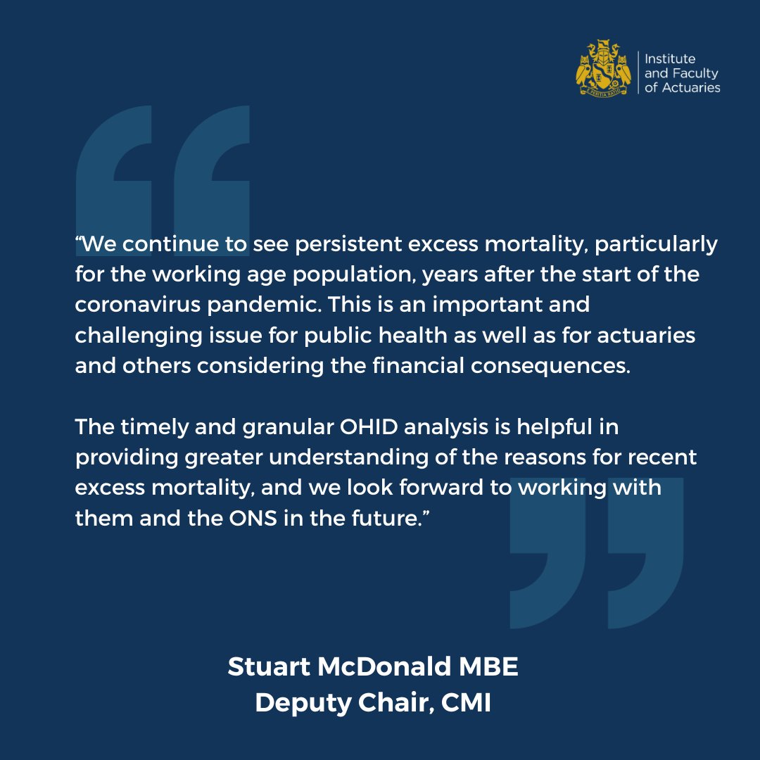 Post-pandemic mortality analysis from the Continuous Mortality Investigation features in the latest edition of The Lancet Regional Health - Europe: actuaries.org.uk/news-and-media…