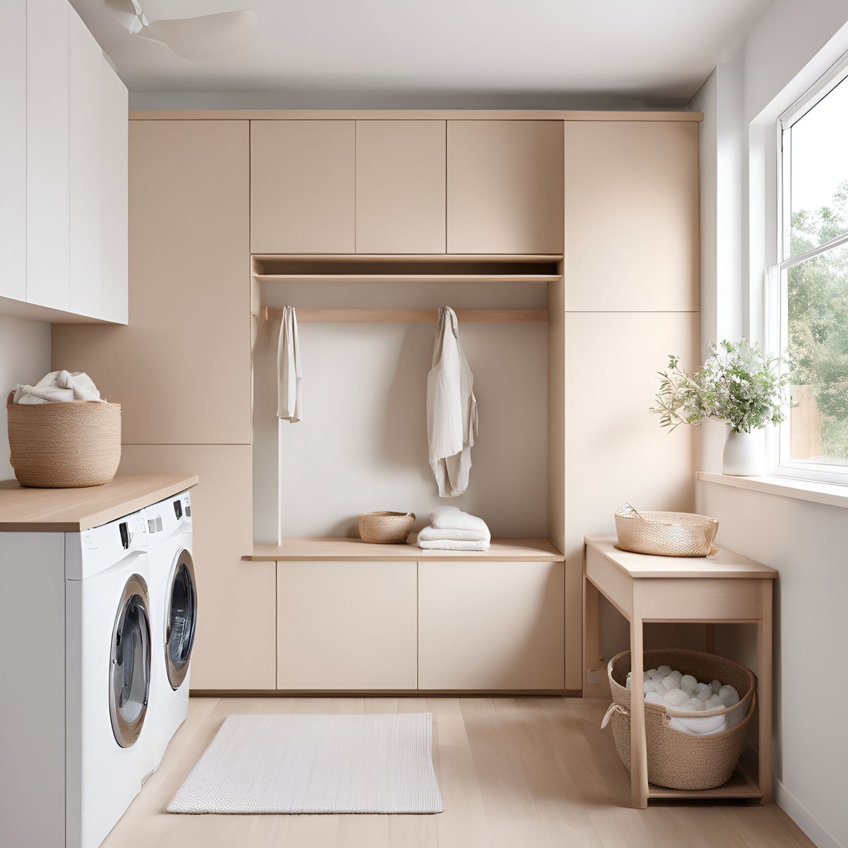 🏠 Tired of a mundane laundry room? Discover our Scandinavian-inspired makeover on ai4spaces.com 🌿🌀 

#LaundryRoomInspiration #ScandiStyle #AI4Spaces #HomeDesign #ModernLaundryRoom #AIHomeDesign #ScandinavianInteriors #MinimalistHome #EfficientDesign #HomeOrganization
