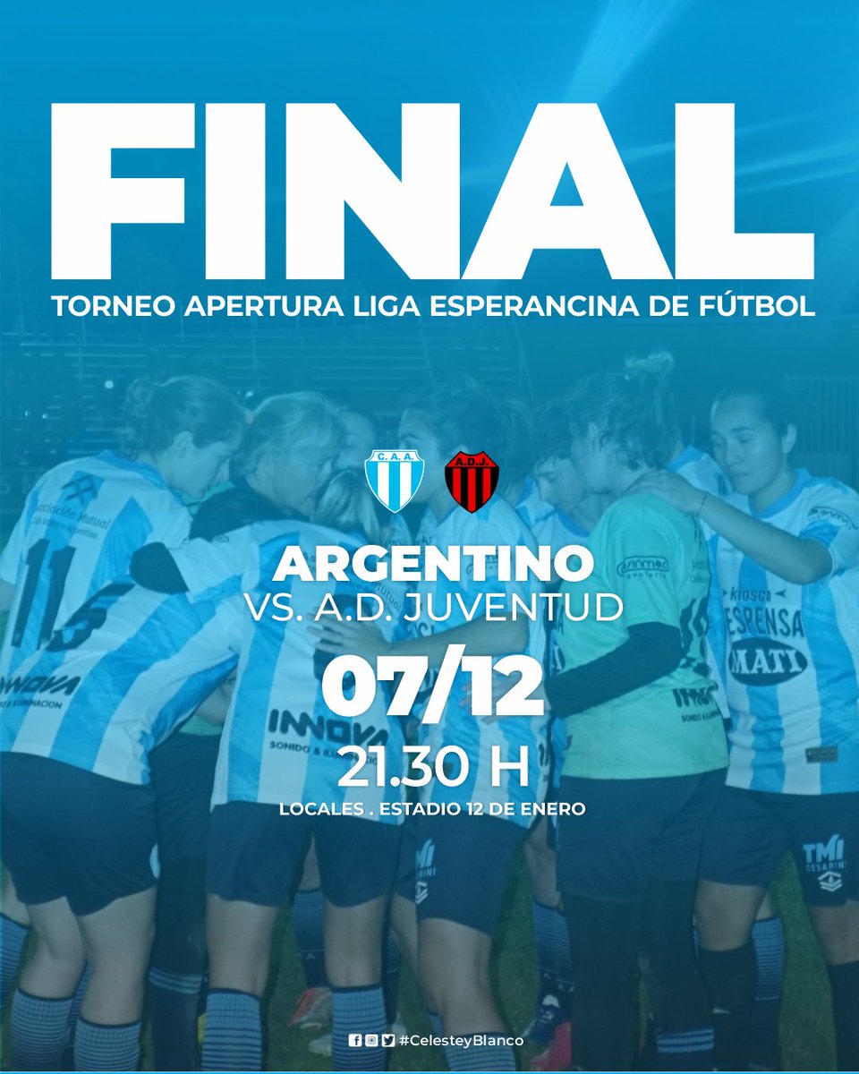 Definimos el torneo en casa 👊

¡Hagamos valer la localía! Todos a la cancha a acompañar a nuestro plantel que se encuentra nuevamente en la final 💙🤍