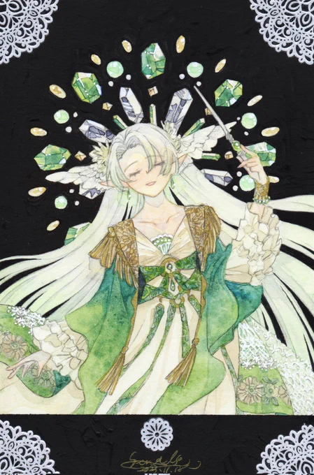 #今年もあと1ヶ月になりましたが画力がどうなかったか見てみましょうサイズも違うし、そもそもそんなに(水彩絵は)描いてなかったので変わりありません←ATC(3月) →はがきサイズ(11月) 