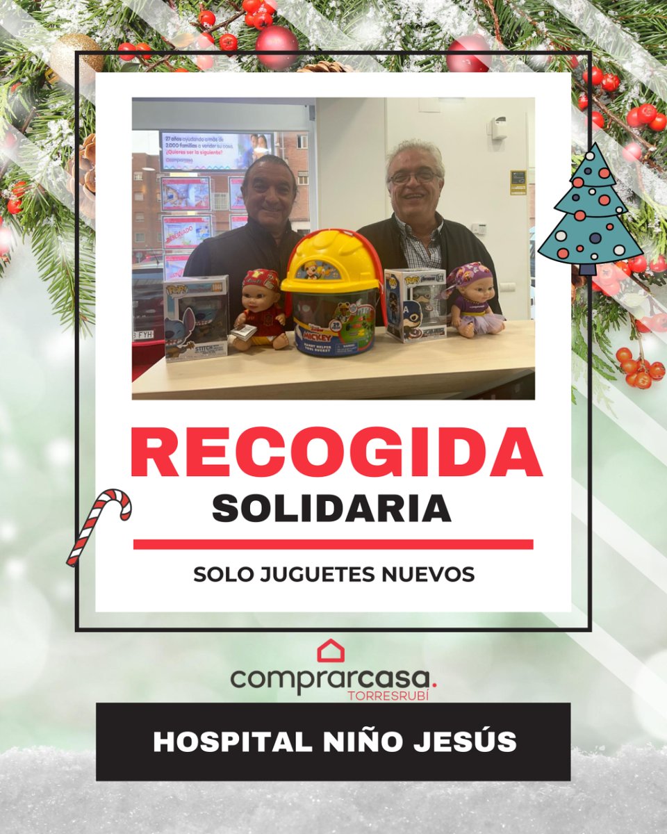 ¡Seguimos sumando alegrías en nuestra campaña de juguetes! ¡¡Gracias!!
Juntos estamos haciendo la diferencia. 🎉🚂 #VallecasSolidario #AyudaInfantil
Puedes traer tus juguetes hasta el día 15 de diciembre.