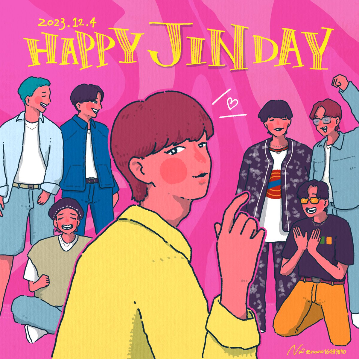 🎉🐹💗🎂 #btsfanart #HAPPYJINDAY #HappyBirthdayJin #진생일ㅊㅋ