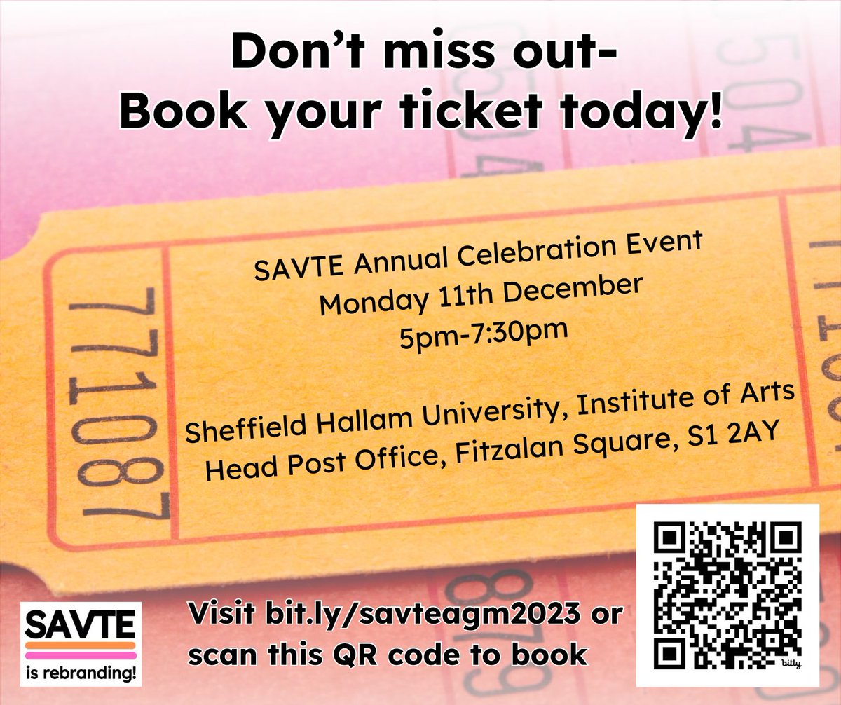 SAVTE2's tweet photo. Hosted by Sheffield Hallam University, our Annual Celebration Event will include light refreshments so it's important to book your place by visiting https://t.co/IiwRWnUjzW

It'll be a fun event, with lots to celebrate and share, see you there!

#celebrate #ESOL #sheffield https://t.co/qmtWHszolP