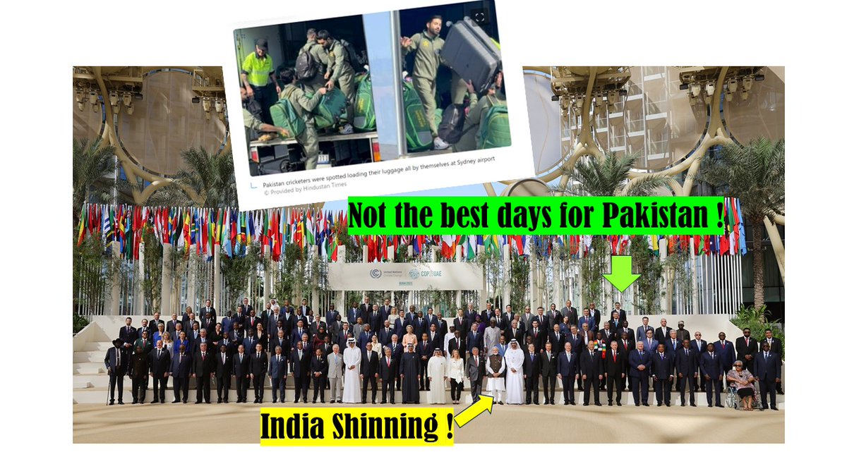 malhotran's tweet photo. #COP28UAE #indiashinning#indopakdynamics
#NaMO #proudtobeindia
India Shinning , not the best days for Pakistan ..#NarendraModi 
#COP28 #Indian #indiavspakistan https://t.co/sU3KyP8w2A