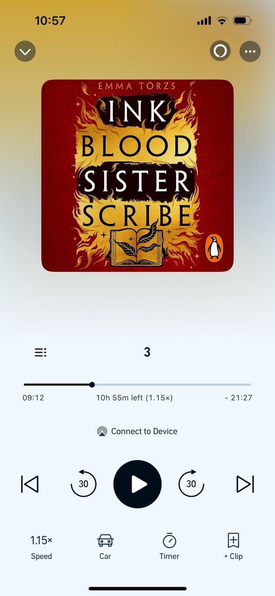 I’m struggling to read physical books at the moment - mood? Gloomy weather? A full brain?

So I recently listened to #TheBeeSting and the narrators were incredible. Yesterday I started #InkBloodSisterScribe and am loving it already. 

Thanks goodness for audiobooks 👏🏽