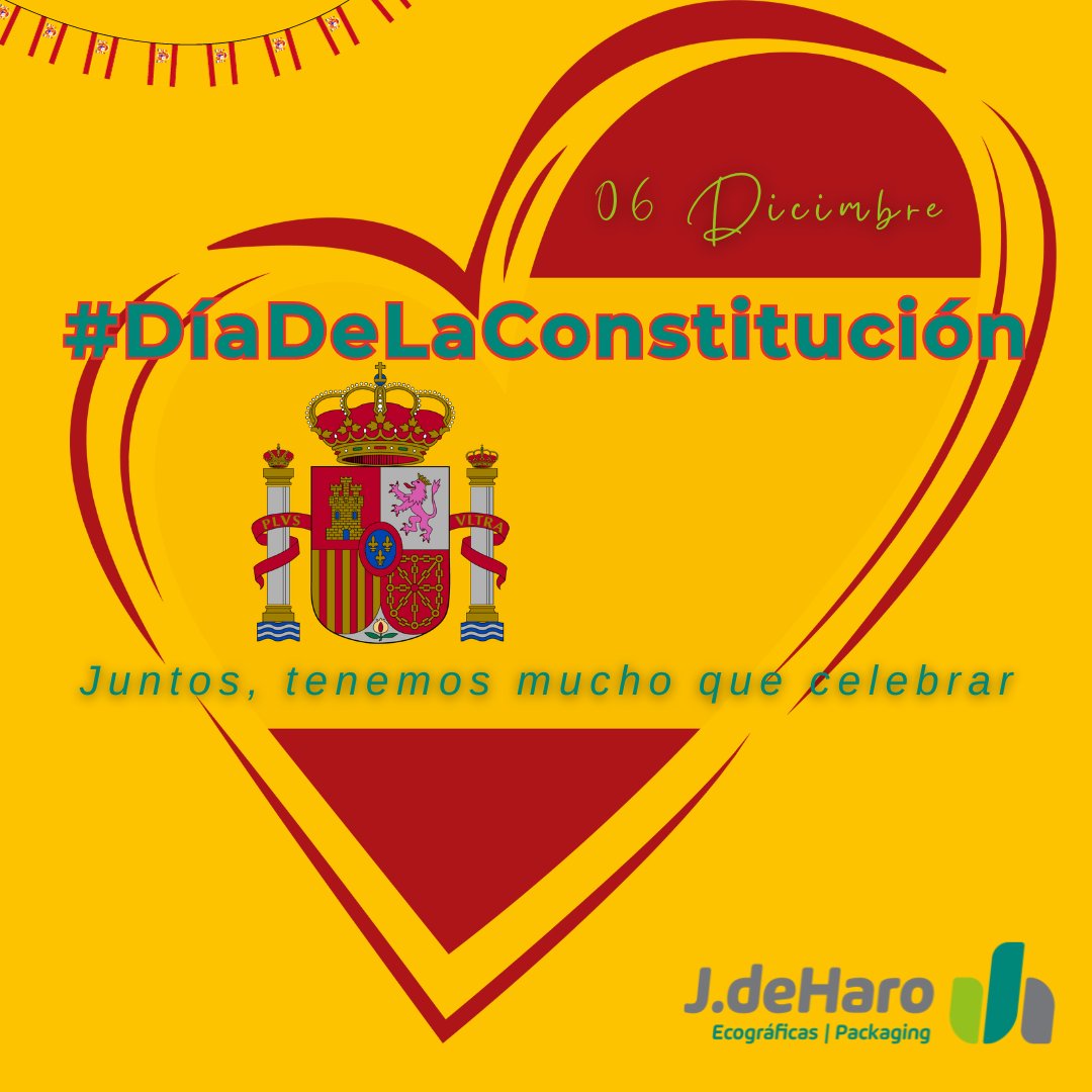 JdeHaroArtesGra's tweet photo. 𝗛𝗼𝘆 𝘆 𝘀𝗶𝗲𝗺𝗽𝗿𝗲, 𝘂𝗻𝗶𝗱𝗼𝘀 𝗽𝗮𝗿𝗮 𝗰𝗲𝗹𝗲𝗯𝗿𝗮𝗿𝗹𝗼. 🇪🇸 ¡Feliz #DíaDeLaConstitución! 🇪🇸
#MeGusta #LikeYComparte #LikeYComenta https://t.co/gCNvRM7SUp