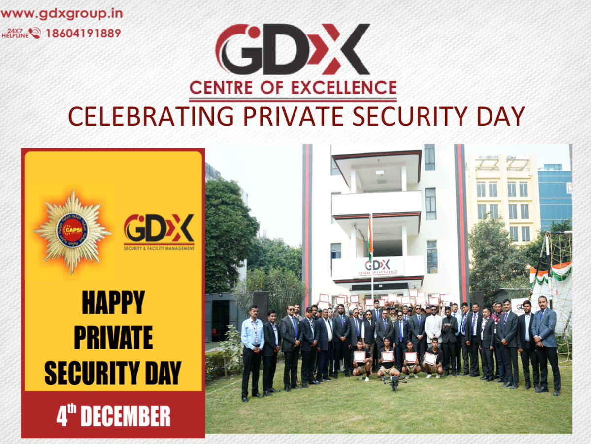 Celebrating Private Security Day at GDX Centre of Excellence with passing out of GDX Training Batch 114
#GDXGroup
#CAPSI
#PrivateSecurityDay
#PrivateSecurityIndustry
#Security
#GDXuniqueservices
#GDX37YearsofServiceExcellence
#GDXCentreofExcellence