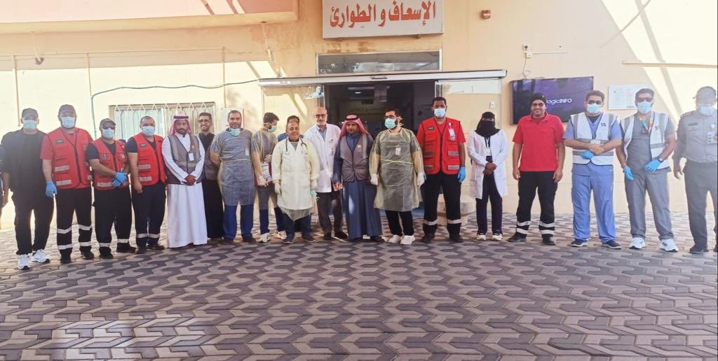 hsh_MOH's tweet photo. وحدة التخطيط والاستعداد الطوارئ بـ #مستشفى_حوطة_سدير  تقيم فرضية خارجية بمشاركة هيئة الهلال الاحمر والمرور والدوريات الامنية
#تجمع_الرياض_الصحي_الثاني https://t.co/vQ8zlw956I
