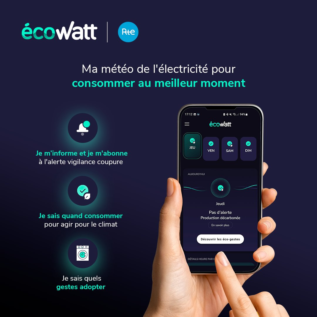 J'étais l'invitée ce matin de @bleumaine pour faire le point sur les perspectives électriques de cet hiver et la nouvelle version d'#EcoWatt, à télécharger dès maintenant.

🎧Cliquez ici pour écouter l'interview : urlr.me/QmJhp