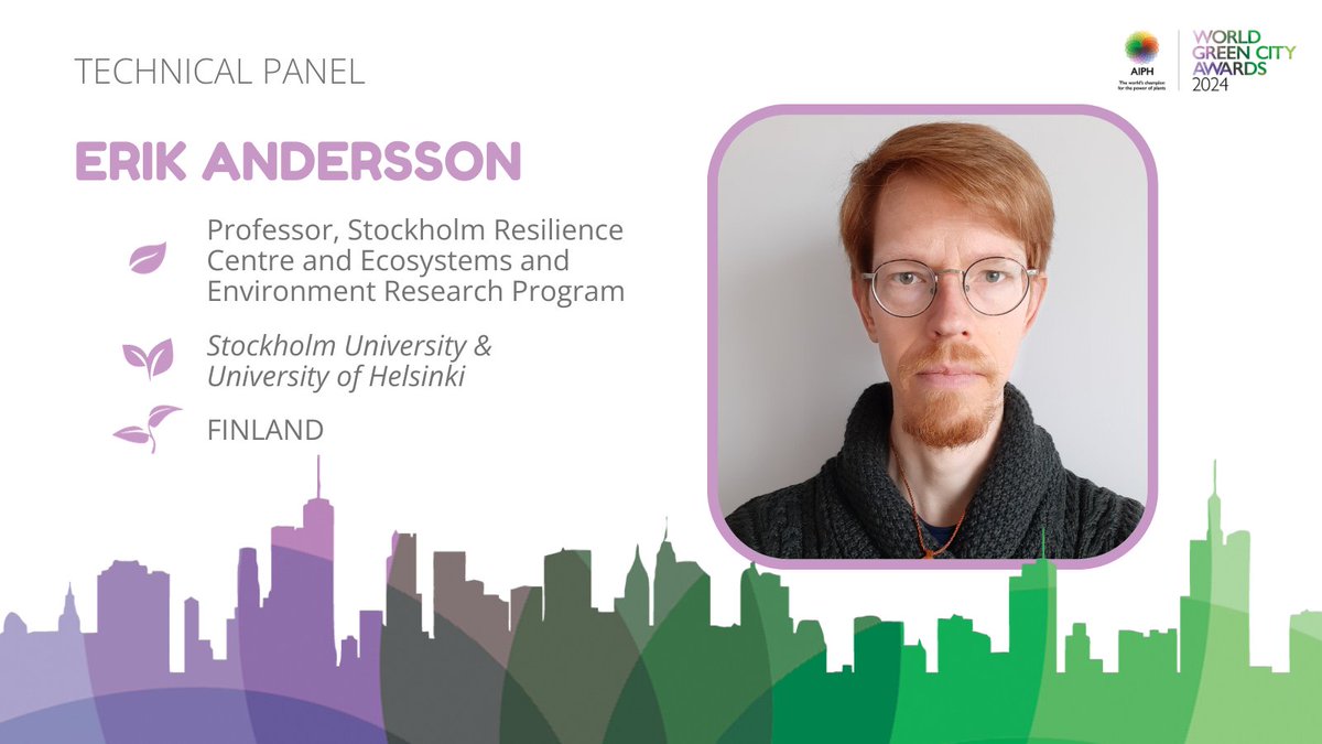 AIPHGreenCity's tweet photo. 🟢Meet the #TechnicalPanel for the @AIPHGlobal #WorldGreenCityAwards 2024🟢
Welcome to professor @eyetonature, who has fore-fronted a more systemic approach to using green infrastructure in urban planning & how people make sense & use of landscapes🌱
https://t.co/BzRC0o6Tzj https://t.co/qHzNJPR3ve
