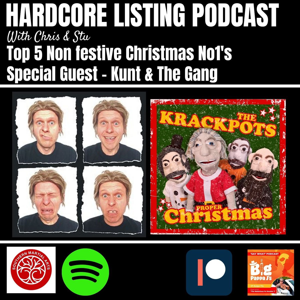 Catch @kuntandthegang chatting top 5 non festive Xmas no1’s with @stuwhiffen & Chris over at @HCLpodcast Click here open.spotify.com/episode/3JjzZ4…